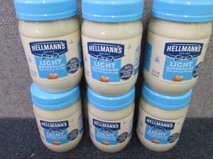 6- 15 oz Hellmans Light Mayonnaise...