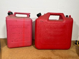 Two Gas Cans (5 gallon and 6.6 gallon)