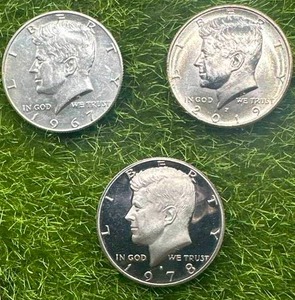 Lot of 3 Kennedy Half Dollars (Proof & BU)