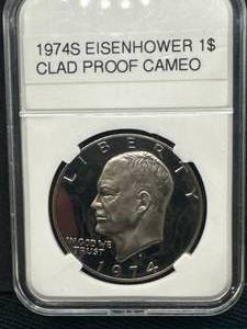 1974-S Proof Cameo Eisenhower Dollar