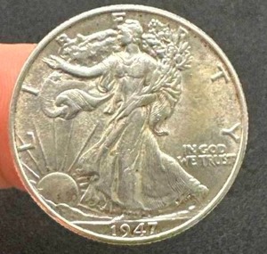 1947 Walking Liberty Half Dollar XF  AU