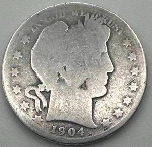 1904-S Barber Half Dollar (better date)