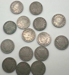 Lot of 15 Liberty V Nickels