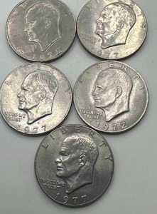 Lot of 5 Eisenhower Dollars