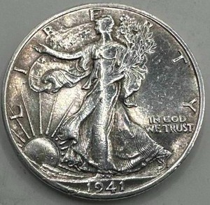 1941 Walking Liberty Half Dollar XFAU