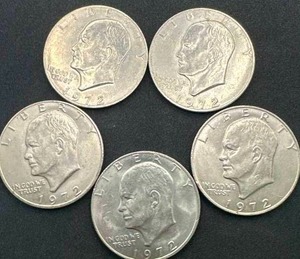 Lot of 5 Eisenhower Dollars