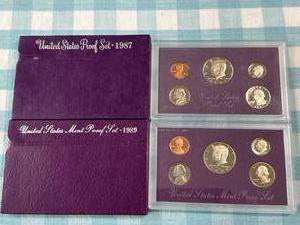 1987 & 1989 Proof Sets