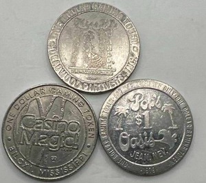 Lot of 3 Historic Gaming Tokens