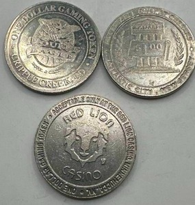 Lot of 3 Historic Gaming Tokens