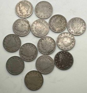 Lot of 14 Liberty V Nickels