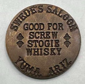 Swedes Saloon Brass Brothel Token