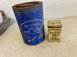 lot 51 image: Vintage Tins - National Candy Co & Clubhouse