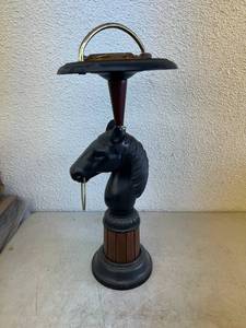 lot 53 image: Vintage Floor Horse Head Ashtray Stand