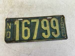 lot 86 image: 1920 ND License Plate