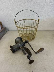 lot 112 image: Meat Grinder & AppleEgg Basket
