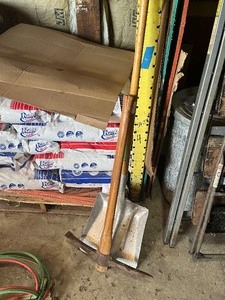 Aluminum Shovel and pic ax