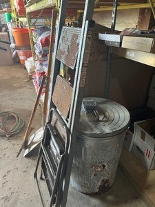 Garbage Can and step stools