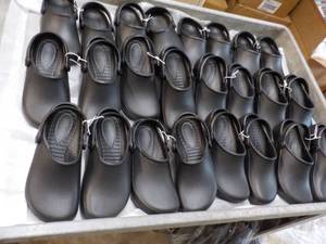 12 pair Black size 344 Clogs...