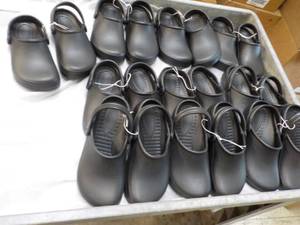10 pair Black size 355 Clogs...