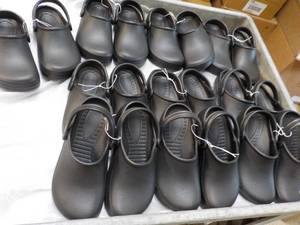10 pair Black size 355 Clogs...