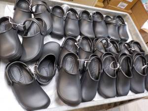 12 pair Black size 366 Clogs...