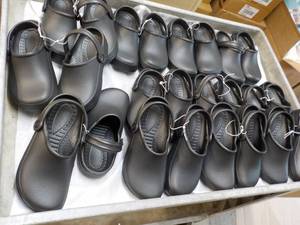 12 pair Black size 366 Clogs...