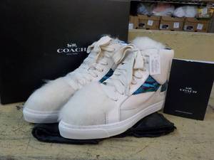 Coach Size 7M Soft Smooth Calf Suede Chalk Shoes