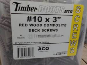 Timber Roots 2 12 Red Wood Composite Deck Screws 5 lbs.