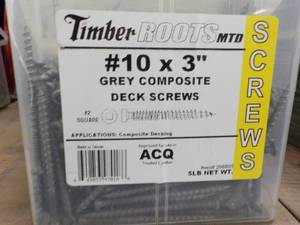 Timber Roots 5 lb. x #10 x 3 Grey Composite Deck Screws