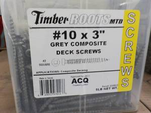 Timber Roots 5 lb. x #10 x 3 Grey Composite Deck Screws