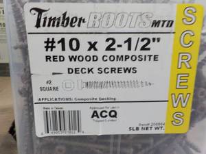 Timber Roots 5 lb. x #10 x 2 12 Red Wood Composite Deck Screws