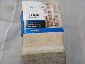 Mainstays set of 2 x 84 Rod Pocket Curtain Panels
