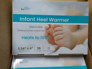 4 x 25 Infant Heel Warmers...