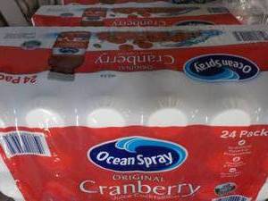 24 pack 10 oz bottles Ocean Spray Cranberry Juice