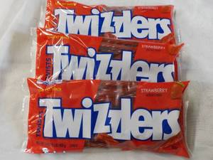 3 x 16 oz Bags Strawberry Twizzlers...