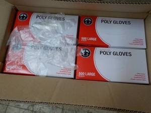 case of 10,000 Polyethyene Gloves size Large