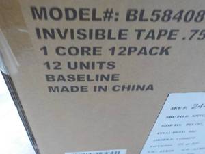 12 x 12 packs 34 x 1000 Invisible Tape