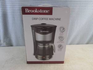 lot 101 image: A-3) Brookstone 10-Cup Drip Coffee Maker Machine - New