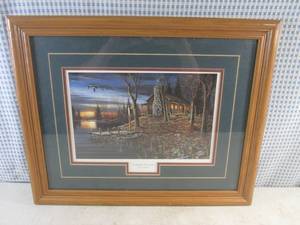 lot 110 image: (D-1) Framed Jim Hansel Complete Serenity Print - 20 58 x 16 58