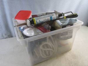 lot 40 image: (F-2) Smaller Tote Full of Misc...