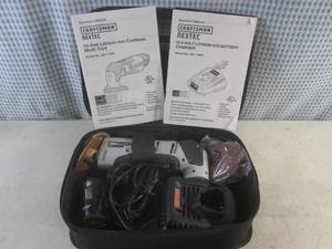 lot 144 image: (EC1) Craftsman Nextec 12V Cordless Multi-Tool with Accessories in Case