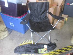 lot 145 image: (F-3) Ozark Trail Portable Folding Chair with Bag