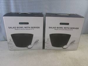 lot 174 image: (BS) 2 Salad Bowl with Server ...