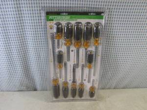 lot 198 image: (H-1) Pittsburgh 12pc Cushion Grip Screwdriver Set