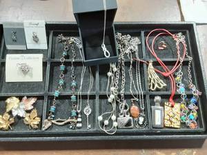 Lot Of Assorted Jewelry On Tray Some .925