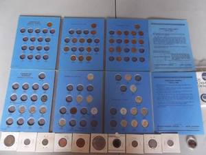 Canadian Nickels Book 1922-1960, Canadian Small Cent Book 1920-Date & Misc Slabbed Foreign Coins