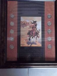 Framed US Coin Art With Mercury Dimes