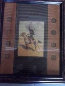 Framed US Coin Art With Indian Head Cents