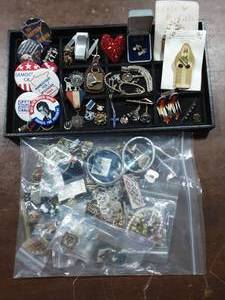 Large Bag Of Assorted Jewelry & Contents On The Tray