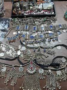 Large Lot Of Exotic Chain Belts, Cuffs, Necklaces, Belly Dancer Jewelry